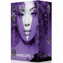 menottes bad romance translucides / noires avec fermoir