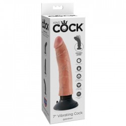 gode vibrant king cock 17,78 cm naturel