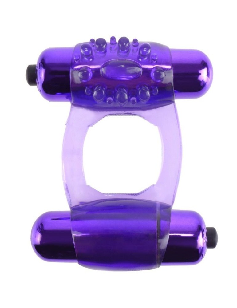 anneau vibrant super double fantasy c-ringz - violet