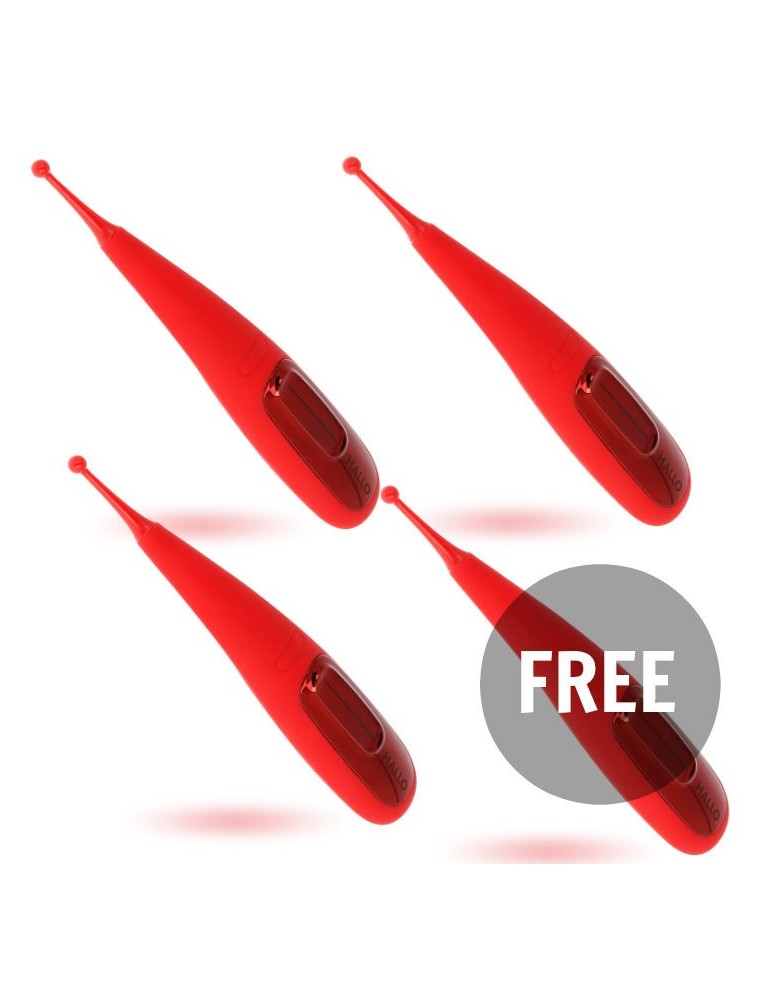 hallo focus puissant vibromasseur tactile rouge 3 + 1 gratuit_4