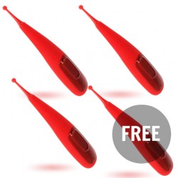 hallo focus puissant vibromasseur tactile rouge 3 + 1 gratuit_4