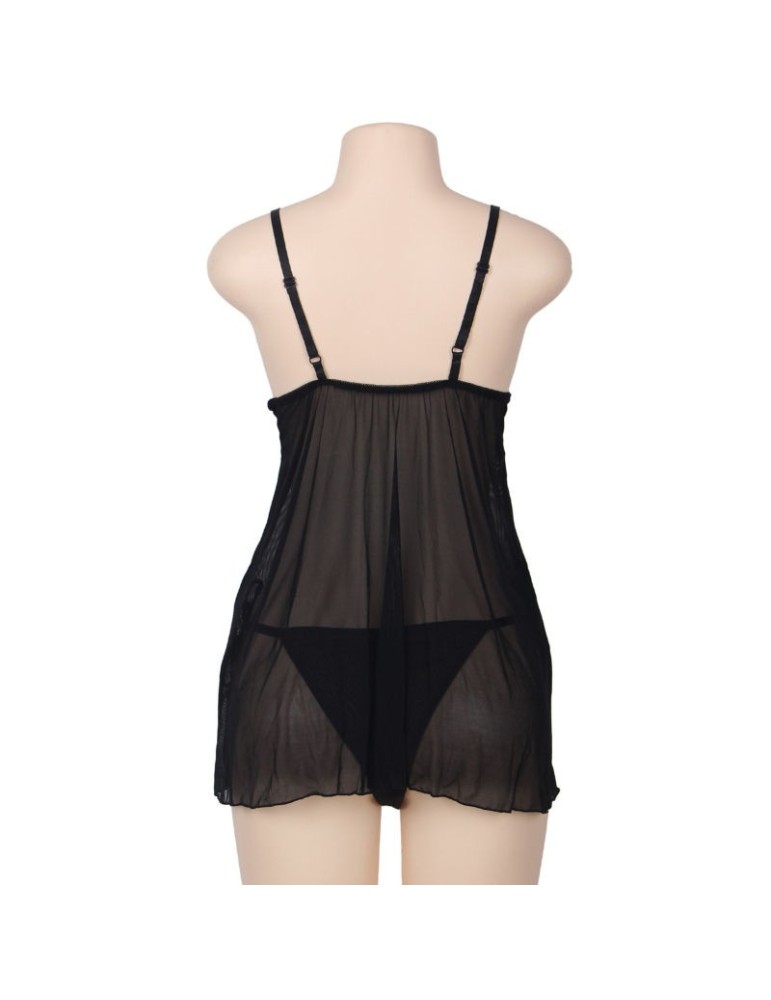 nuisette broderie florale beige subblime queen plus_3