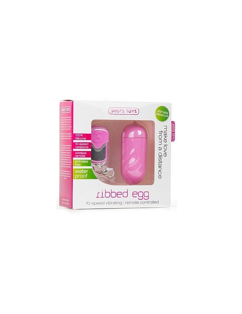 shots télécommande oeuf côtelé rose 100% silicone_2