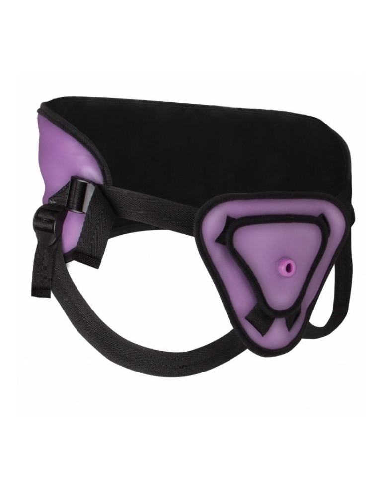 harnais ouch deluxe avec gode silicone souple lilas 20,5cm_2