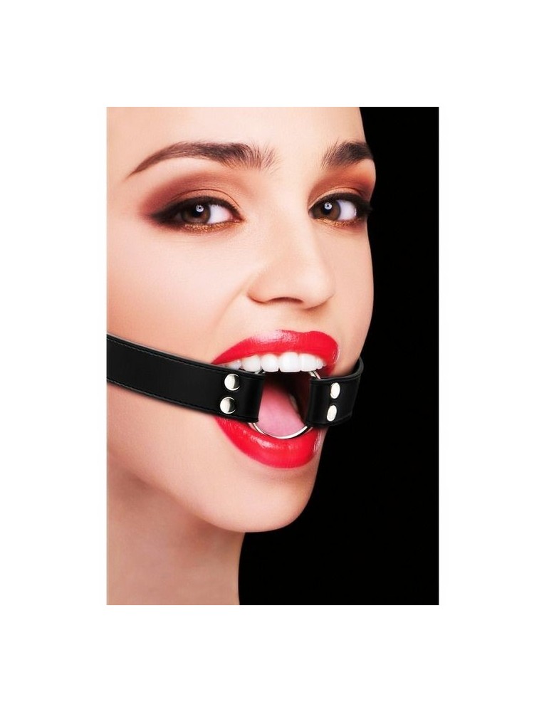 ouch gag avec bracelet en cuir noir