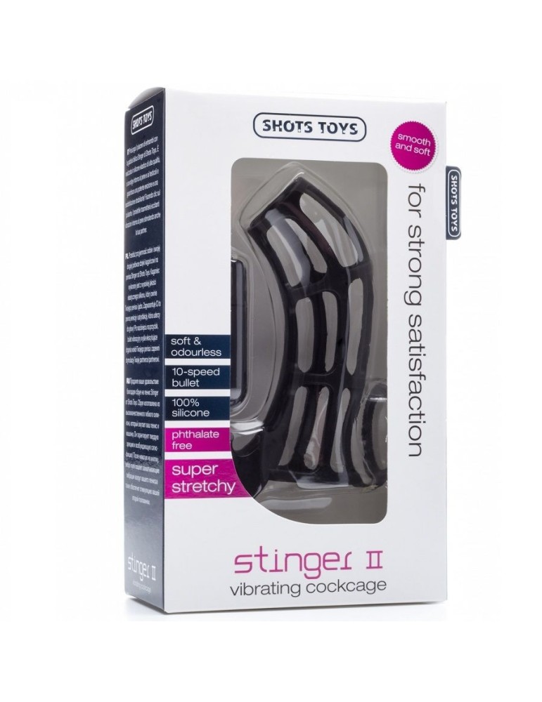 gaine de pénis noire de coups de feu stinger ii