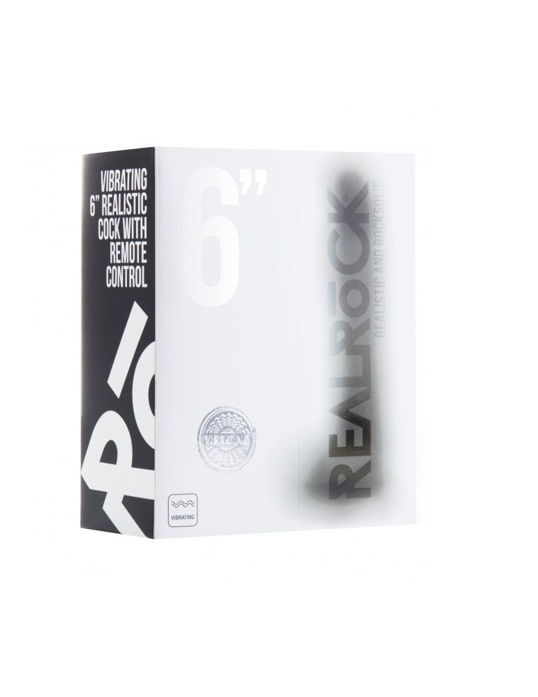 vibromasseur real rock 001 100% 15 cm (11cm ins) noir réaliste
