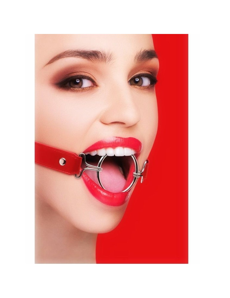 ouch gag avec bracelet en cuir rouge xl