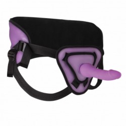harnais ouch deluxe avec gode silicone souple lilas 20,5cm_4