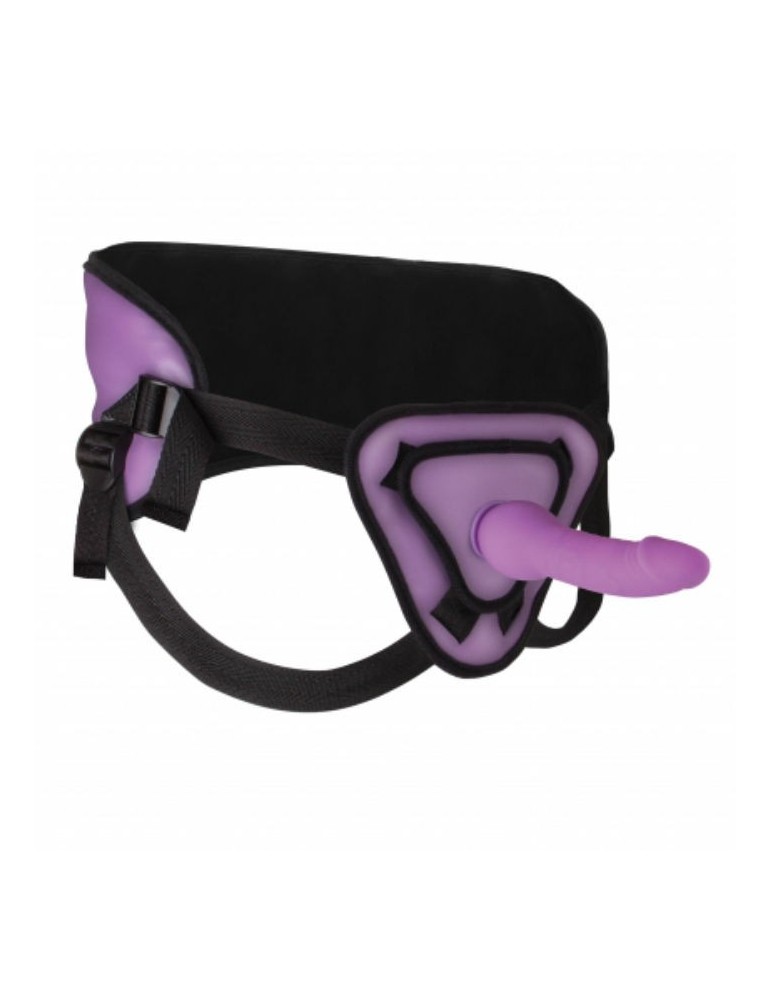 harnais ouch deluxe avec gode silicone souple lilas 20,5cm_4