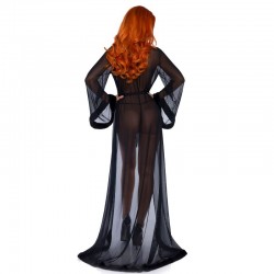 leg avenue peignoir et string noir taille unique_3