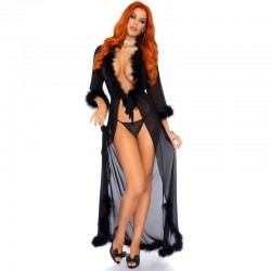 leg avenue peignoir bords marabu noir taille unique_3