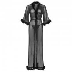 leg avenue peignoir bords marabu noir taille unique_5