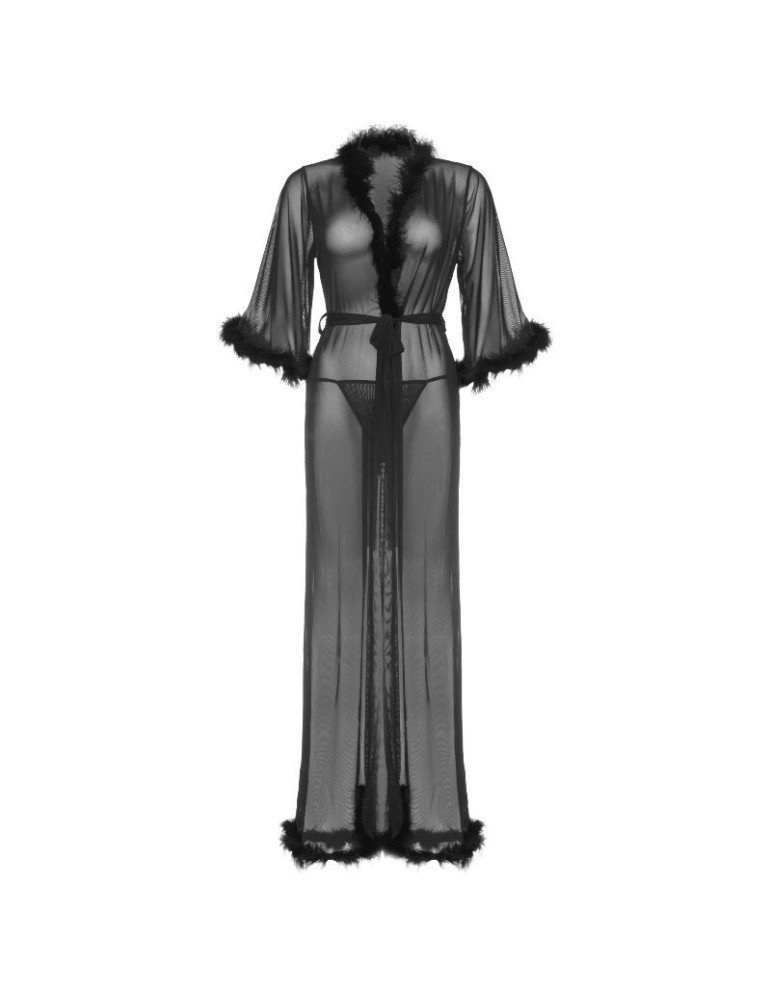 leg avenue peignoir bords marabu noir taille unique_5