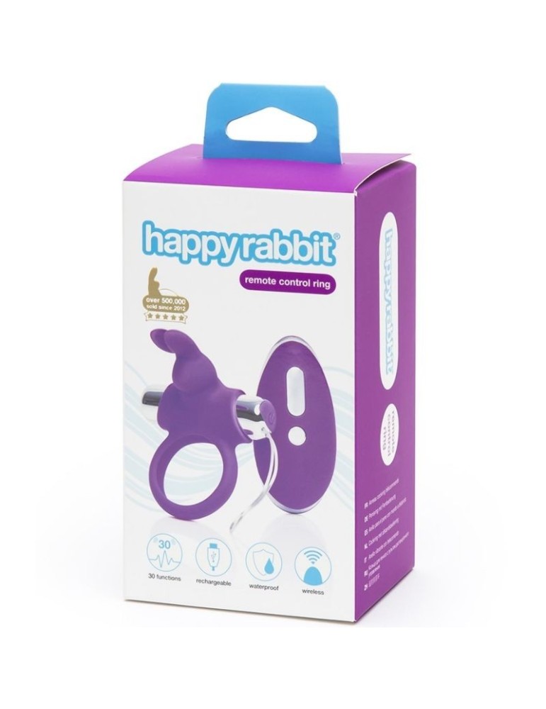 anneau vibrant télécommandé lilas happy rabbit_5