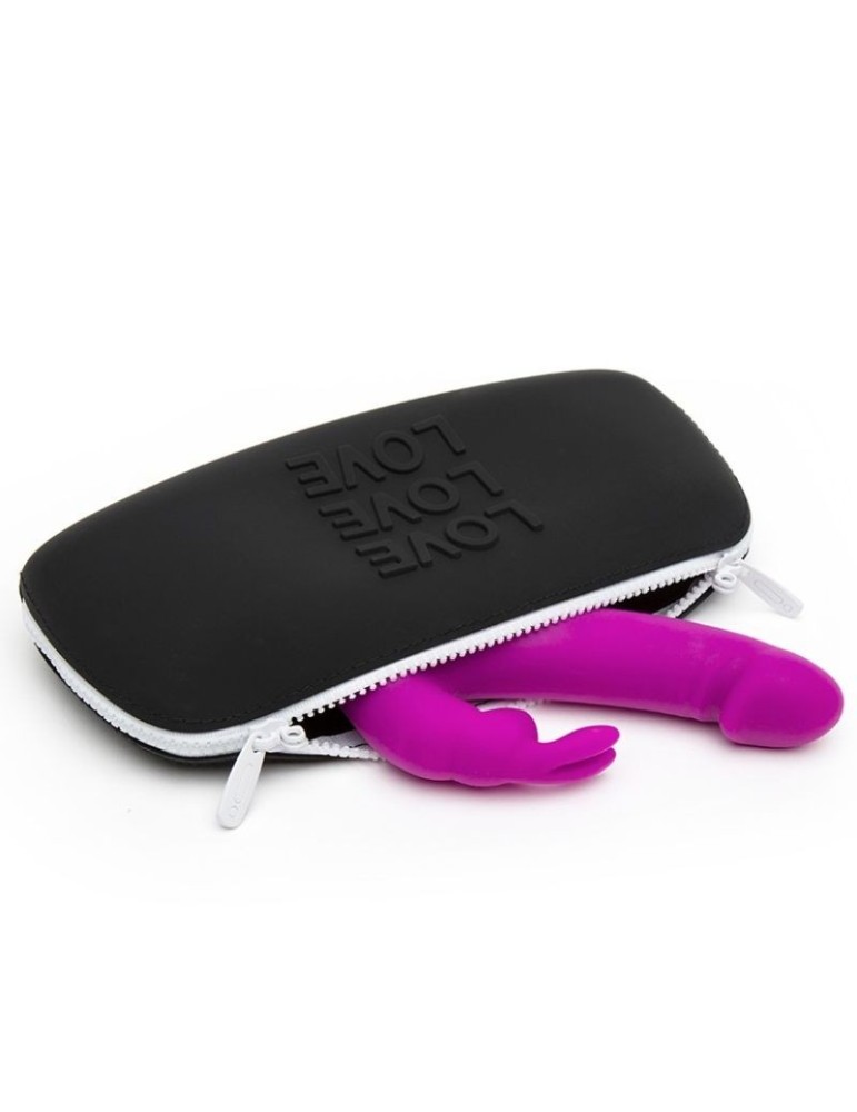 sac de transport happy rabbit en silicone noir moyen