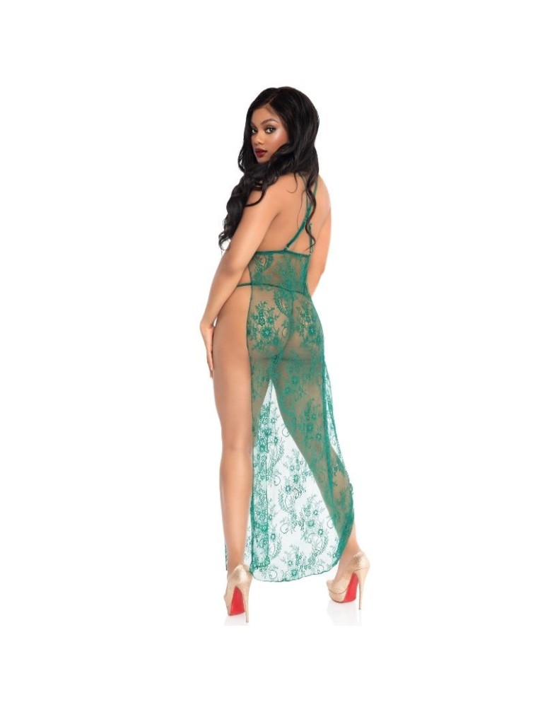 robe transparente leg avenue et string vert_2