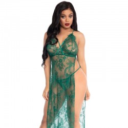 robe transparente leg avenue et string vert_3