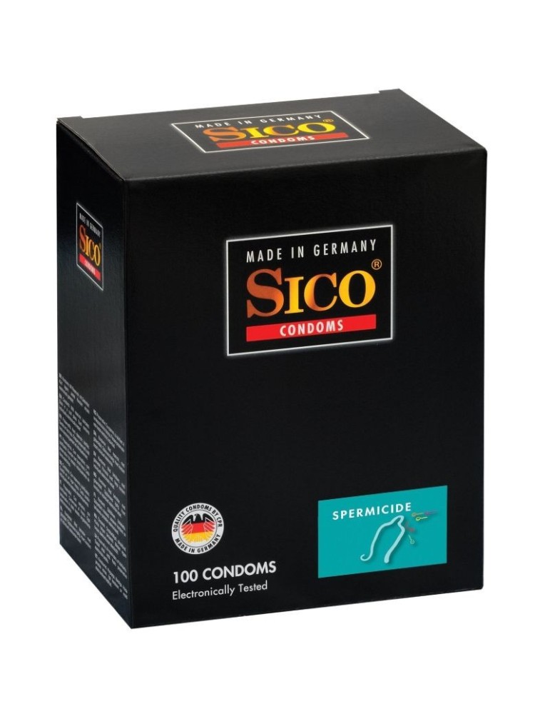 sico préservatifs préservatifs avec spermicide 100 unités