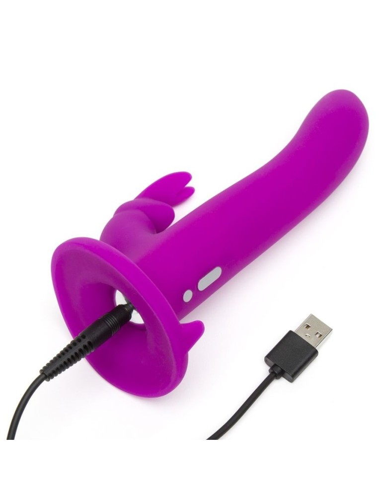 sangle vibrante rechargeable happy rabbit sur harnais_5