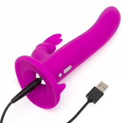 sangle vibrante rechargeable happy rabbit sur harnais_6