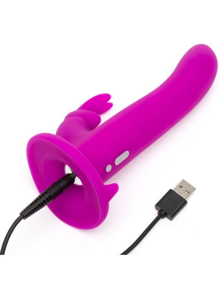 sangle vibrante rechargeable happy rabbit sur harnais_6
