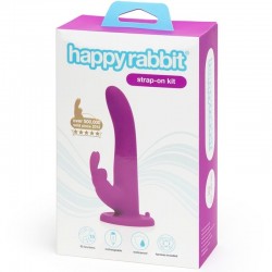 sangle vibrante rechargeable happy rabbit sur harnais_7