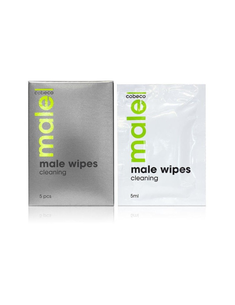 lingettes nettoyantes masculines cobeco pour les parties génitales masculines 5 x 5 ml