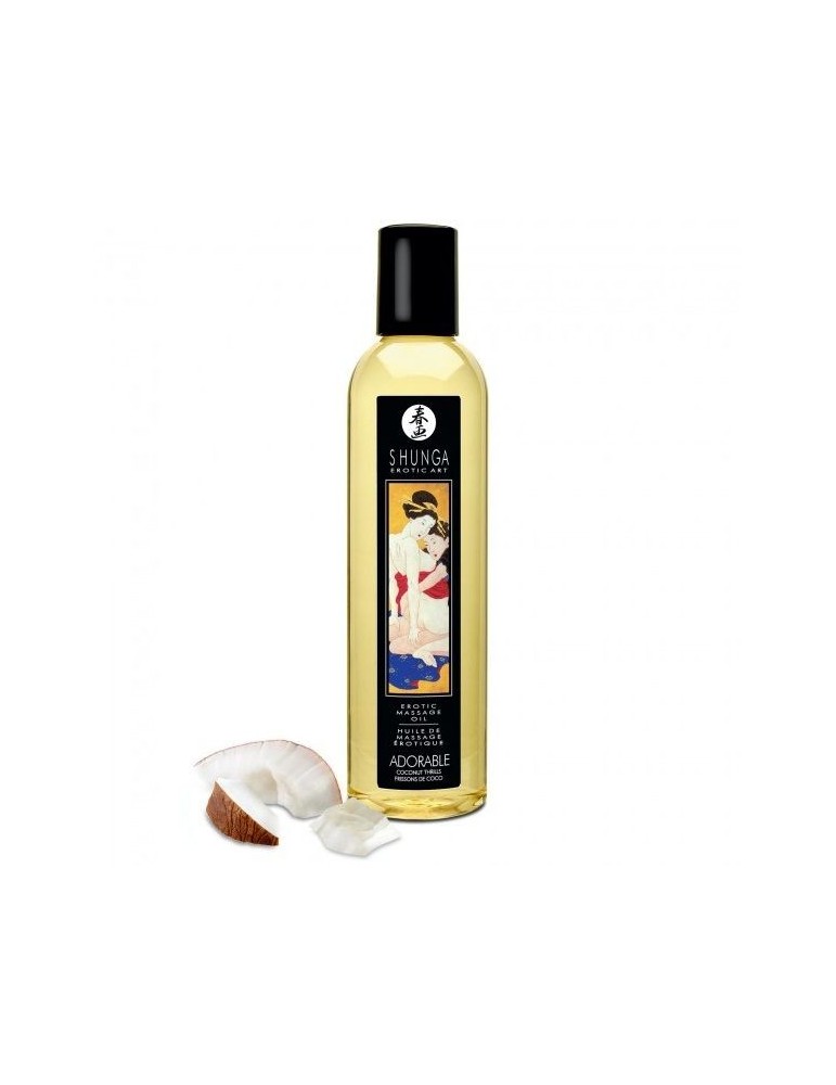 shunga huile de massage érotique adorable coco scintille 250ml