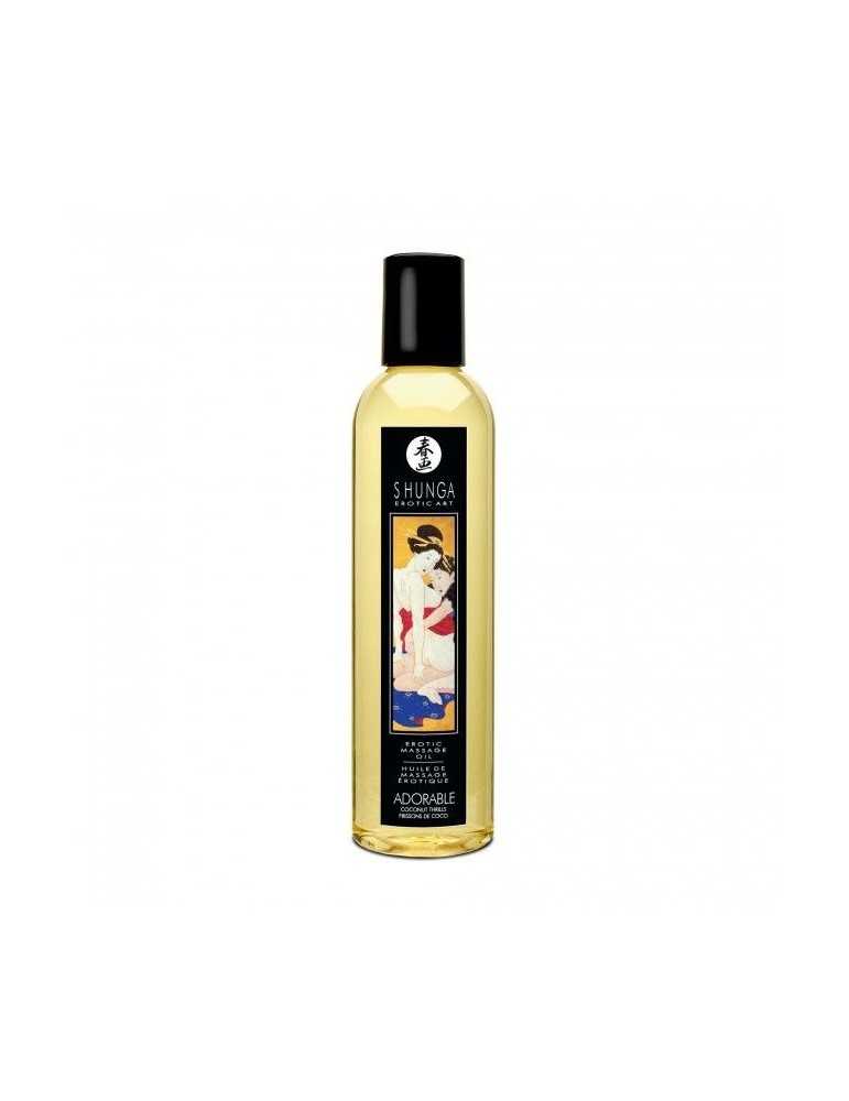 shunga huile de massage érotique adorable coco scintille 250ml_2