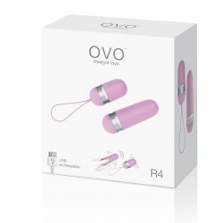 oeuf vibrant rechargeable ovo r4 et télécommande rose