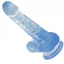 danse de gode réaliste avec ventouse et testicules bleu clair_3