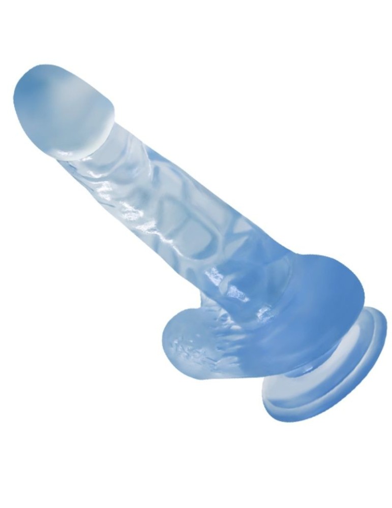 danse de gode réaliste avec ventouse et testicules bleu clair_3