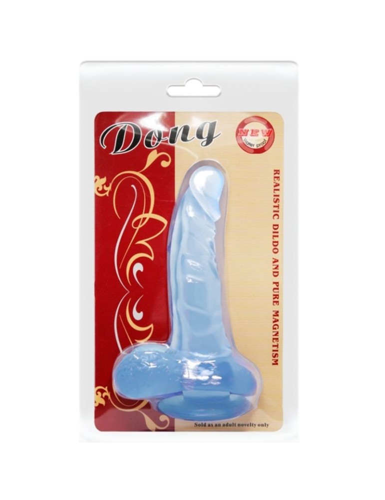 danse de gode réaliste avec ventouse et testicules bleu clair_4