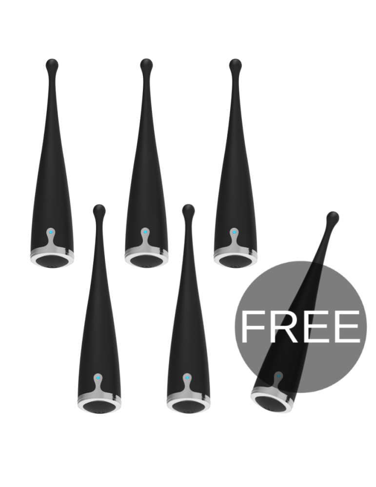 vibromasseur clitoridien orgasmique en silicone noir brilly glam spot vibe 5 + 1 gratuit