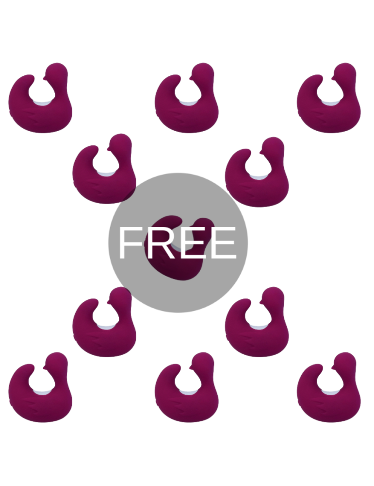 coverme free 10 + 1 doigt vibrant de stimulateur en silicone rechargeable ducky