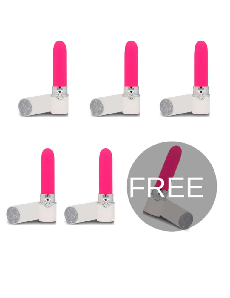 vibromasseur de rouge à lèvres cleo style lèvres 5 + 1 gratuit