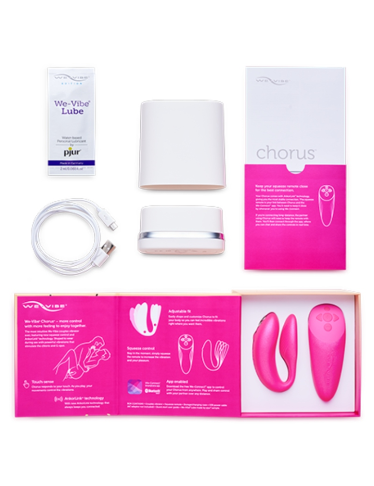 we vibe chorus vibromasseur couples avec contrôle de compression rose_4