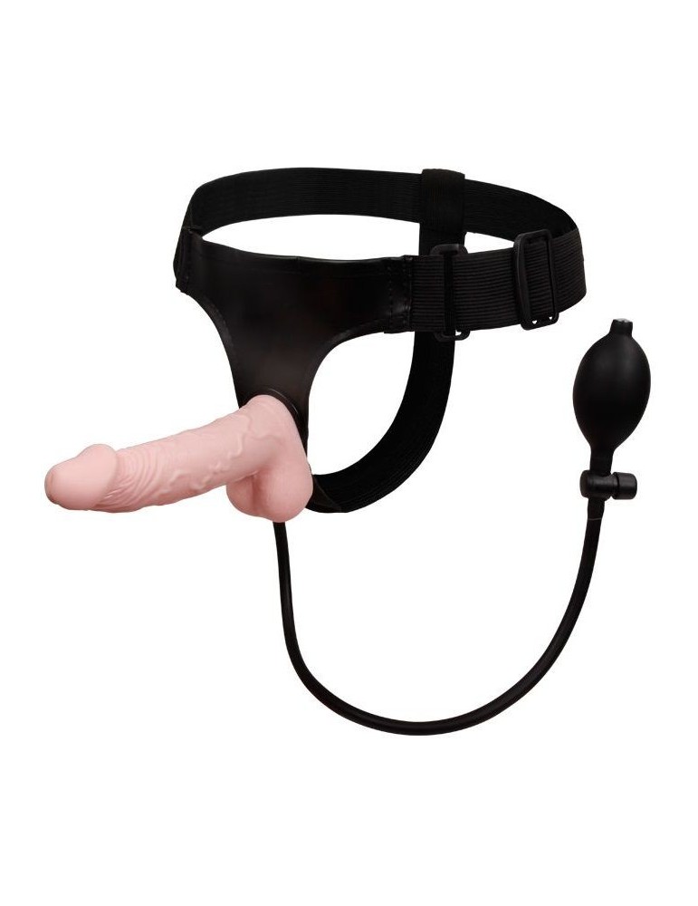 harnais avec pénis réaliste et gonflable 18cm_6