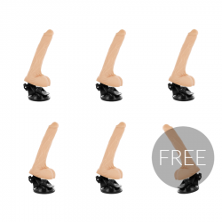 vibromasseur télécommande réaliste basecock naturel 19cm 5 + 1 gratuit