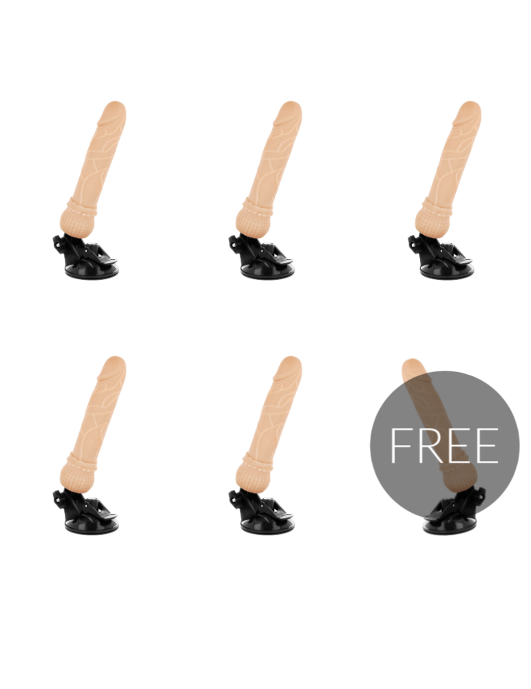 vibromasseur télécommandé naturel réaliste basecock 19,5 cm 5 + 1 gratuit