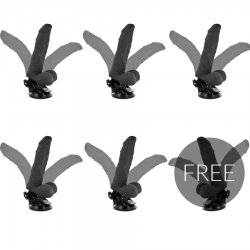 basecock articulé vibromasseur noir télécommande 21cm 5 + 1 gratuit