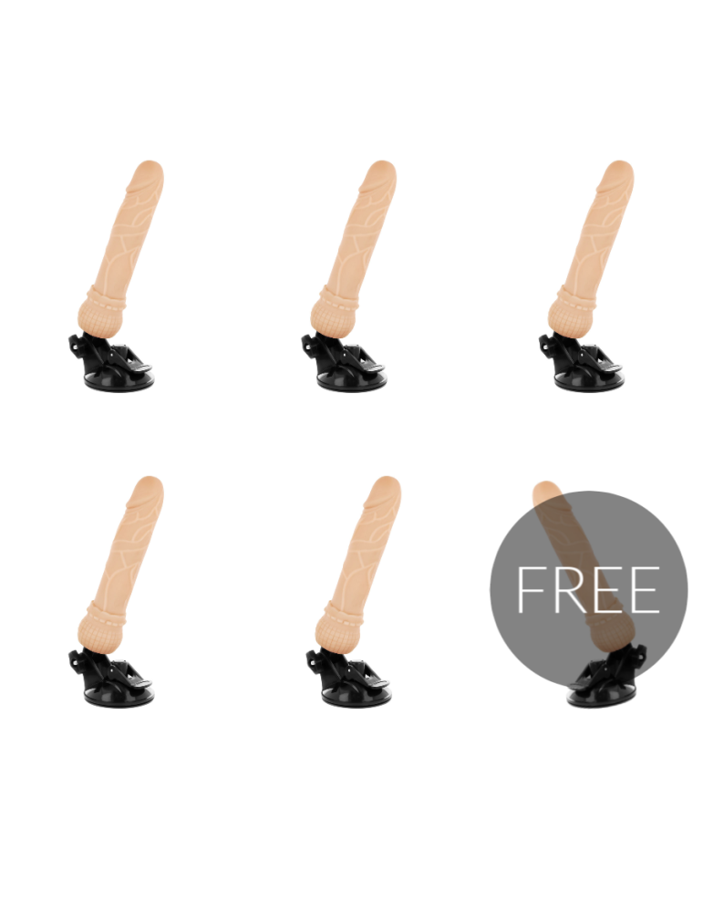 vibromasseur télécommandé naturel réaliste basecock 19,5 cm 5 + 1 gratuit