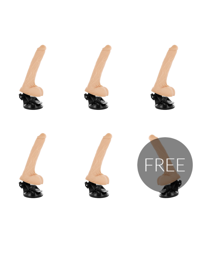 basecock vibromasseur télécommandé naturel réaliste 20cm 5 + 1 gratuit