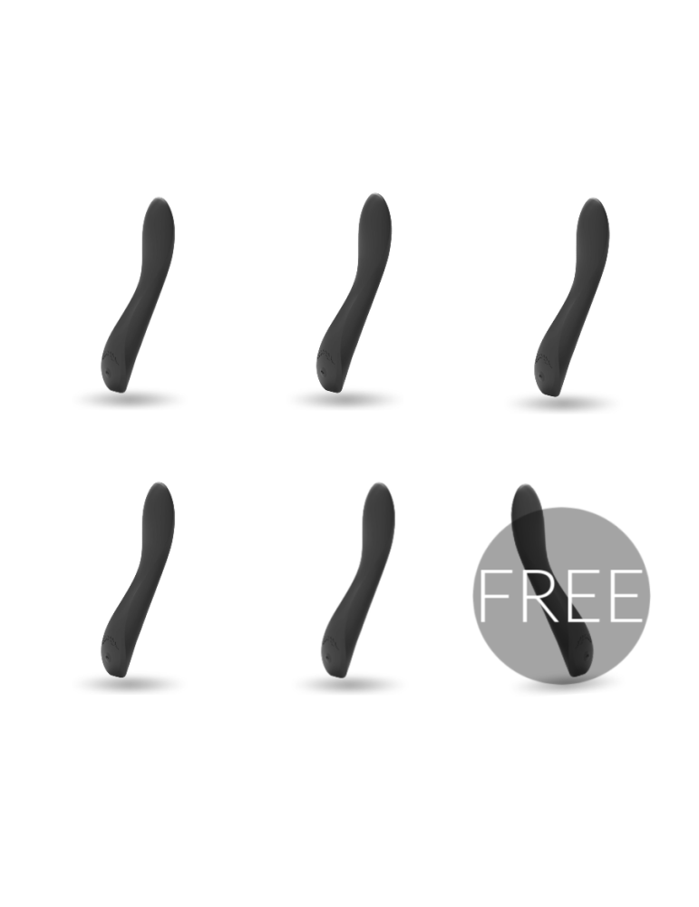 noir & silver kean vibrator touch control 5 + 1 gratuit