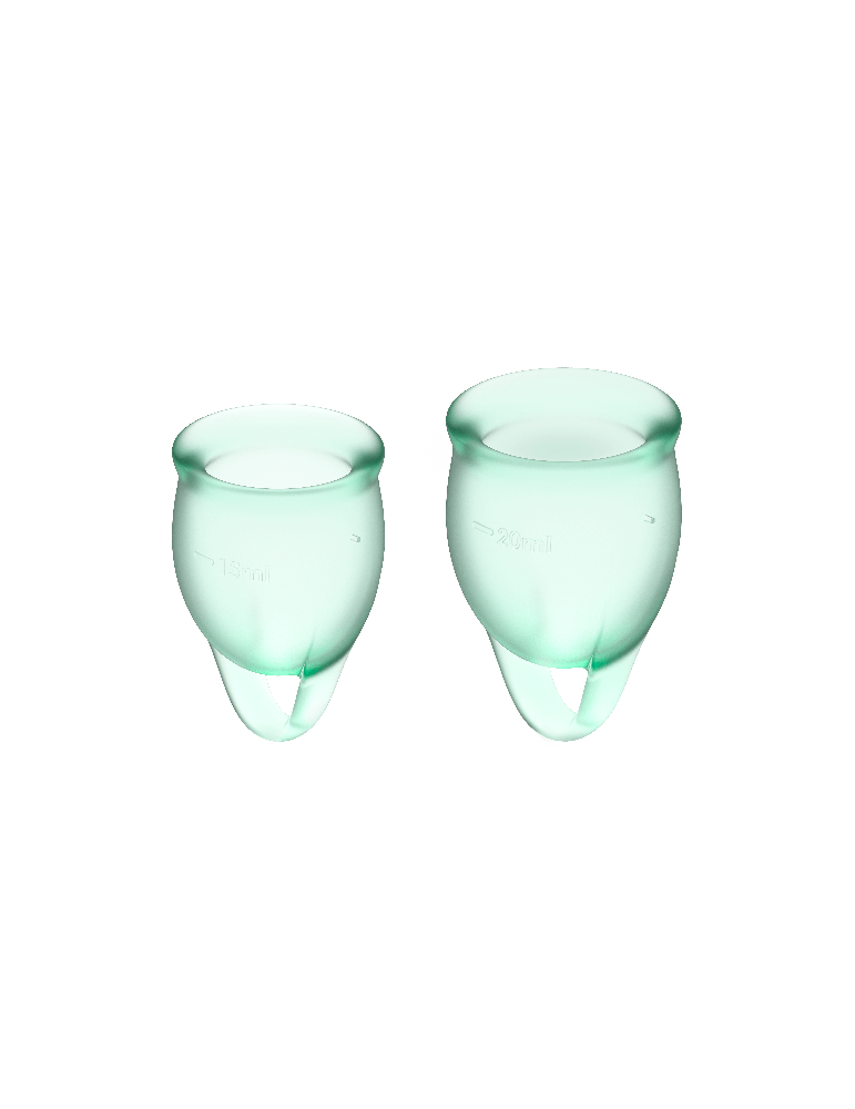 satisfyer feel confident kit coupe menstruelle vert 15 + 20 ml