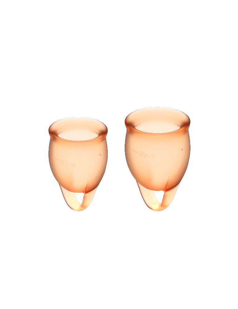 satisfyer feel confident kit coupe menstruelle orange 15 + 20 ml