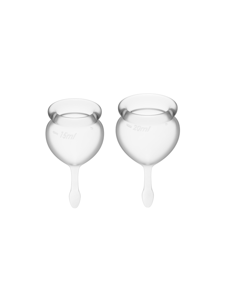 satisfyer feel good kit coupe menstruelle transparente 15 + 20 ml