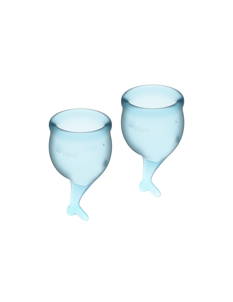 satisfyer feel secure kit coupe menstruelle bleu clair 15 + 20ml