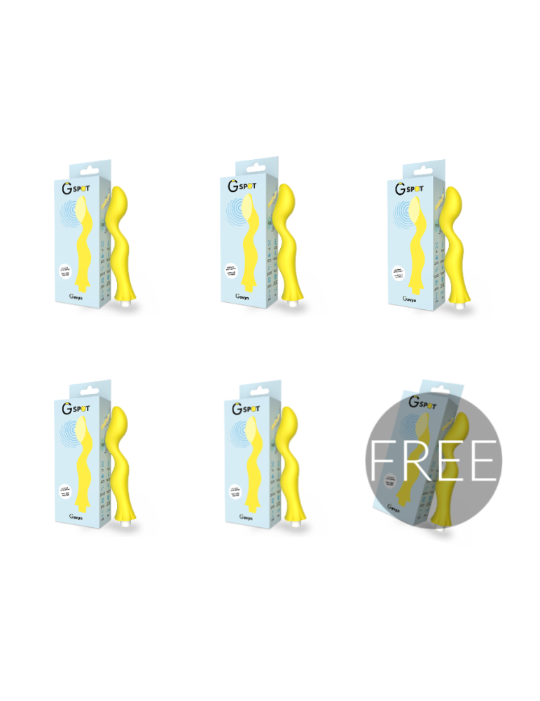 vibromasseur point g jaune point-g gavyn 5 + 1 gratuit
